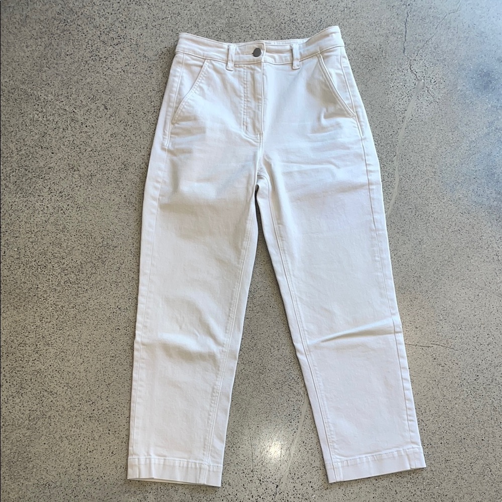 Everlane Cream Cropped Trousers